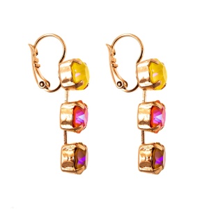 Cercei placati cu Aur roz de 24K, cu cristale Swarovski, Candy | 1440/1-136-1RG6