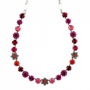 Colier placat cu Argint 925, cu cristale Swarovski, FireFly | 3068/4SO2-M2140SP-Rosu-6297