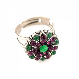 Inel placat cu Argint 925, cu cristale Swarovski, Guardian Angel | 7217-64SP-Multicolor-7487