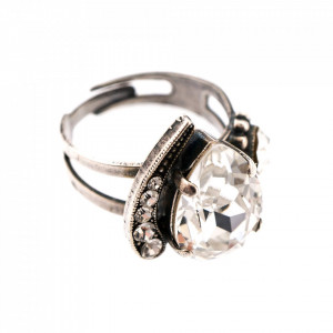 Inel placat cu Argint 925, cu cristale Swarovski, On a Clear Day | 72009-001001SP-Transparent-8397