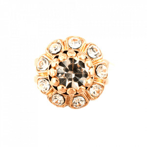 Inel placat cu Aur roz de 24K, cu cristale Swarovski, On a Clear Day | 7211-001001RG-Transparent-8417