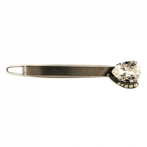 Agrafa de par placata cu Argint 925, cu cristale Swarovski, Crystal Pearl's | 9011-M48001SP-Cristal Transparent/Alb-8898