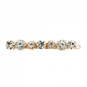 Agrafa de par placata cu Aur roz de 24K, cu cristale Swarovski, On a Clear Day | 9519-001001RG-Transparent-6228