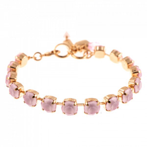 Bratara placata cu Aur roz de 24K, cu cristale Swarovski, Powder Rose | 4252-121121RG-Roz-1468