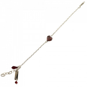 Bratara placata cu rodiu, cu cristale Swarovski, Lady In Red | 4100/2-208RO-Rosu-938
