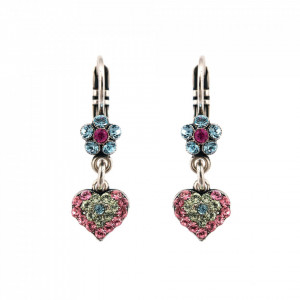 Cercei placati cu Argint 925, cu cristale Swarovski, Spring Flowers | 1322/4-2141SP6-Multicolor-5378