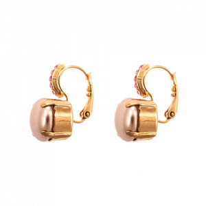 Cercei placati cu Aur roz de 24K, cu cristale Swarovski, Antigua | 1056-223-1RG6-Roz-8508
