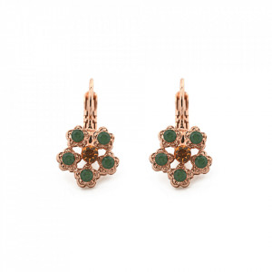 Cercei placati cu Aur roz de 24K, cu cristale Swarovski, Happy Days | 1502/1-1007rg6-Multicolor-6068