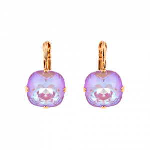 Cercei placati cu Aur roz de 24K, cu cristale Swarovski, Lavender | 1326/4-144RG6-Multicolor-5418