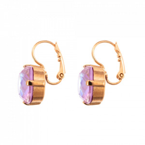 Cercei placati cu Aur roz de 24K, cu cristale Swarovski, Lavender | 1326/4-144RG6-Multicolor-5818