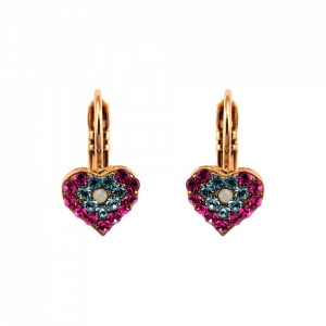Cercei placati cu Aur roz de 24K, cu cristale originale, Memories of Montmartre | 1322/5-1146RG6