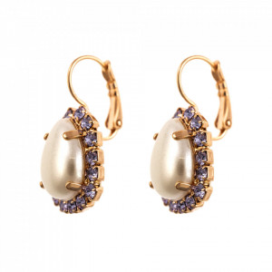 Cercei placati cu Aur roz de 24K, cu cristale Swarovski, Romance | 1032/11-139-10RG6-Multicolor-1688