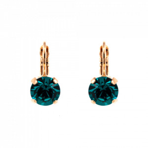 Cercei placati cu Aur roz de 24K, cu cristale Swarovski, Spring Flowers | 1440-229RG6-Multicolor-5948