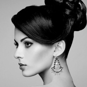 Cercei placati cu Aur roz de 24K, cu cristale Swarovski, Tiara Day | 1422/1-2333RG6-Roz-6008