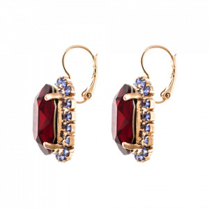 Cercei placati cu Aur roz de 24K, cu cristale Swarovski, Xenia - Odyssey | 1090/1-1091RG6-Multicolor-2098