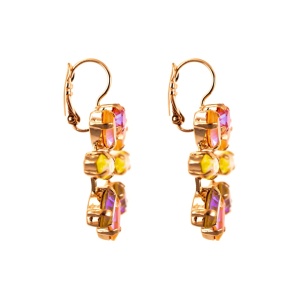 Cercei placati cu Aur roz de 24K, cu cristale Swarovski, Candy | 1633/3-136-1RG6