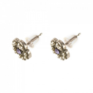 Cercei placati cu rodiu, cu cristale Swarovski, Romance | 1504/2-139-10RO2-Multicolor-6448