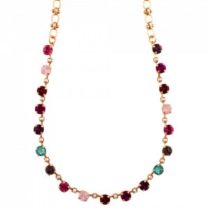 Colier placat cu Aur roz de 24K, cu cristale originale, Take my Breath Away | 3173/6-M1156RG