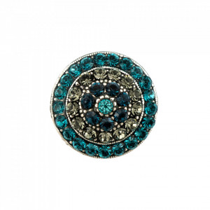 Inel placat cu Argint 925, cu cristale Swarovski, Nightfall | 7408/1-1114SP-Albastru-7948