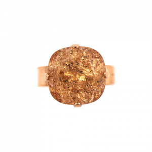 Inel placat cu Aur roz de 24K, cu cristale originale, Breakfast at Tiffany’s | 7326/4-362ICERG