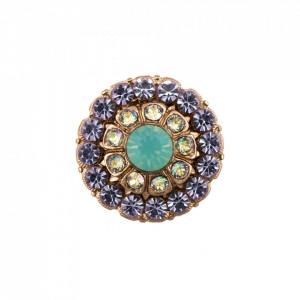 Inel placat cu Aur roz de 24K, cu cristale Swarovski, California Dreaming | 7131/1-1063RG-Multicolor-8288