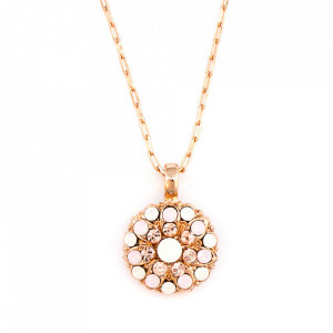 Pandantiv cu lant placat cu Aur roz de 24K, cu cristale Swarovski, Guardian Angel | 5212-2333RG-Multicolor-6818