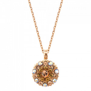 Pandantiv cu lant placat cu Aur roz de 24K, cu cristale Swarovski, Guardian Angel | 5212-362RG-Auriu-6828