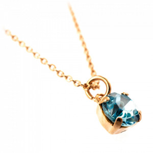 Pandantiv cu lant placat cu Aur roz de 24K, cu cristale originale, Memories of Montmartre | 5440-202RG