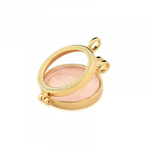Pandantiv Magic Pendant, placat cu aur, Secret Stone Collection, cu pietre semipretioase interschimbabile-Auriu-8688