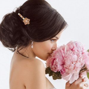 Agrafa de par placata cu Aur roz de 24K, cu cristale Swarovski, Tiara Day | 9404-2333RG-Multicolor-6579