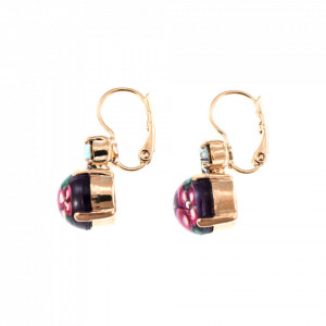 Cercei placati cu Aur roz de 24K, cu cristale Swarovski, Bohemian Rhapsody | 1062-2123RG6-Mov-1959