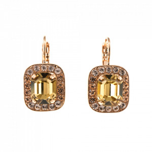Cercei placati cu Aur roz de 24K, cu cristale Swarovski, Jackie | 1040/1-39132RG6-Bej-1499