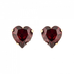 Cercei placati cu Aur roz de 24K, cu cristale Swarovski, Lady in Red | 1100/2-208RG2-Rosu-1899