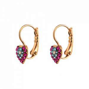 Cercei placati cu Aur roz de 24K, cu cristale originale, Memories of Montmartre | 1322/5-1146RG6