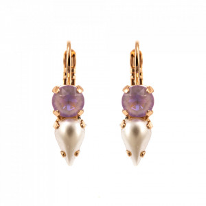 Cercei placati cu Aur roz de 24K, cu cristale Swarovski, Romance | 1030/8-139-10RG6-Multicolor-1369