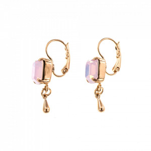 Cercei placati cu Aur roz de 24K, cu cristale Swarovski, Tiara Day | 1040/4-395RG6-Roz-1769