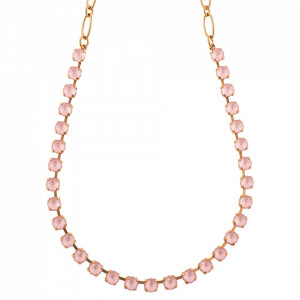 Colier placat cu Aur roz de 24K, cu cristale Swarovski, Powder Rose | 3430-121121RG-Roz-6239