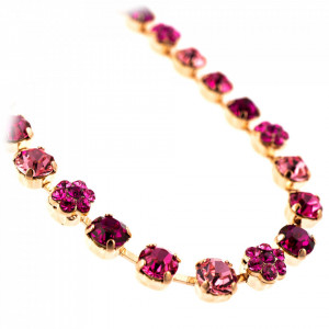 Colier placat cu Aur roz de 24K, cu cristale Swarovski, Camelia | 3008/2-5022RG-Multicolor-6629