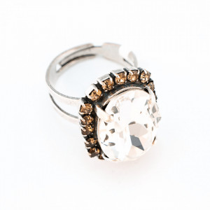 Inel placat cu Argint 925, cu cristale Swarovski, Forever | 7090/1-391100SP-Transparent-7559