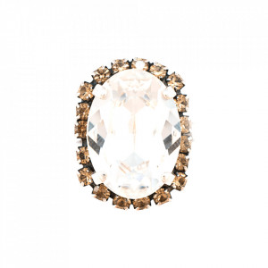 Inel placat cu Argint 925, cu cristale Swarovski, Forever | 7090/1-391100SP-Transparent-8099
