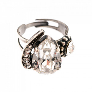 Inel placat cu Argint 925, cu cristale Swarovski, On a Clear Day | 72009-001001SP-Transparent-7749