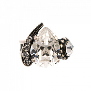 Inel placat cu Argint 925, cu cristale Swarovski, On a Clear Day | 72009-001001SP-Transparent-8399