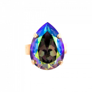 Inel placat cu Aur roz de 24K, cu cristale Swarovski, Bohemian Rhapsody | 7098/5-200RG-Mov-8179