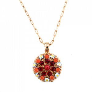 Pandantiv cu lant placat cu Aur roz de 24K, cu cristale Swarovski, Guardian Angel | 5212-1005RG-Mov-6789