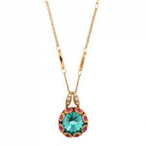 Pandantiv cu lant placat cu Aur roz de 24K, cu cristale originale, Memories of Montmartre | 5070-1146RG