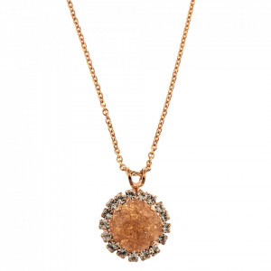 Pandantiv placat cu Aur roz de 24K, cu cristale originale, Breakfast at Tiffany’s | 5080/4-2010RG