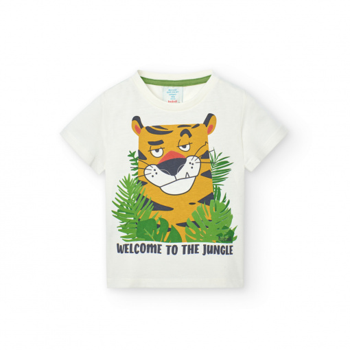 Tricou baiat cu maneca scurta, imprimeu tigru, Boboli