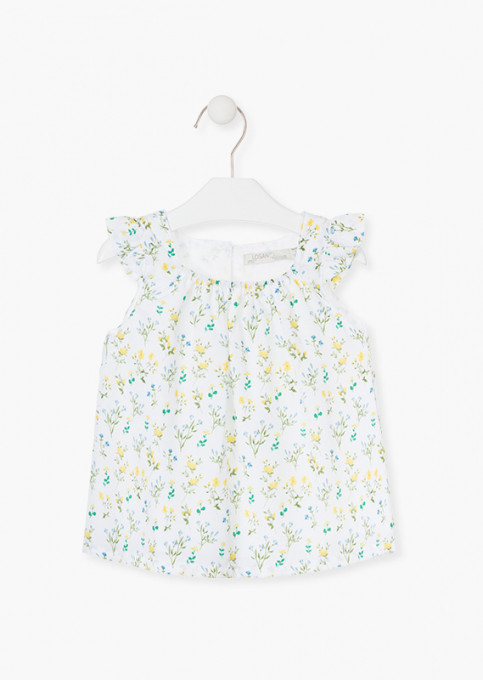 Bluza fete imprimeu flori galbene, Losan