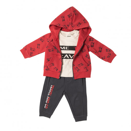 Trening bumbac 3 piese baiat , multicolor, Babybol