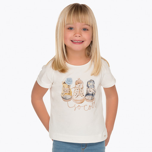 Tricou fete Mayoral, maneca scurta, print tenisi